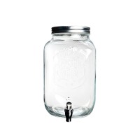 8L glass jar water juicer beverage dispenser with tap