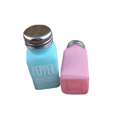 Home use Custom 100ml salt glass pepper mill bottle for spice with plastic cap wholesale